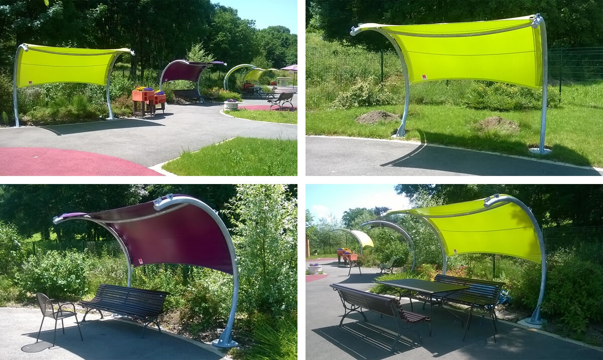 abris pour banc extérieur