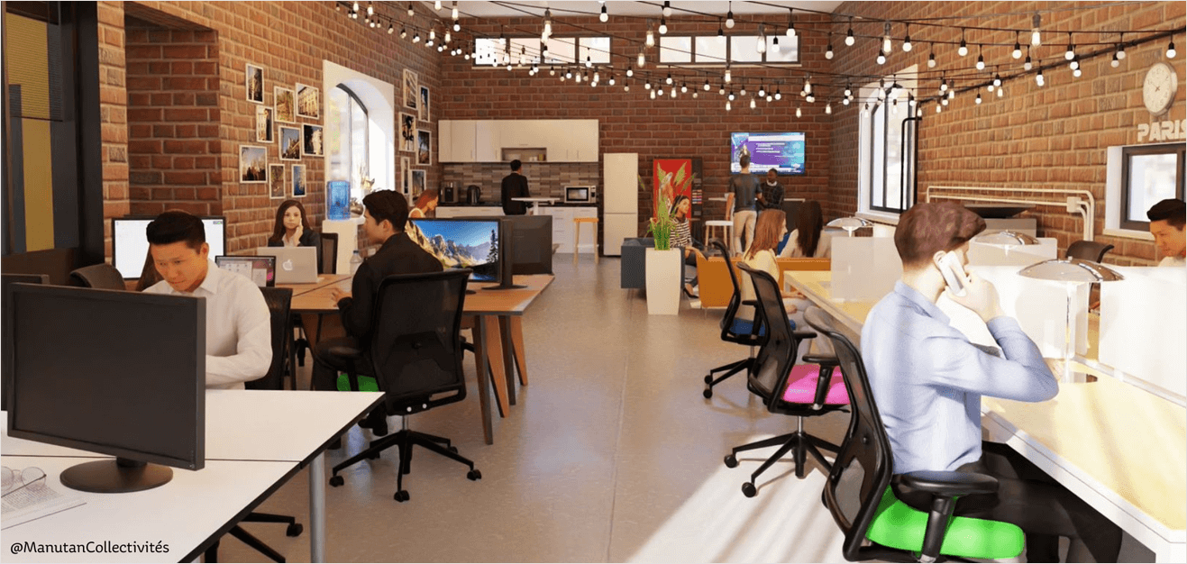 L’espace de travail du coworking : openspace et bureaux fermés L’espace de travail du coworking : openspace et bureaux fermés