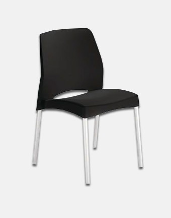 Fauteuil Visiteur piètement Cuir noir
