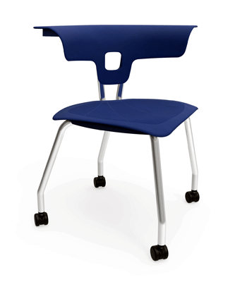 chaise scolaire à roulettes
