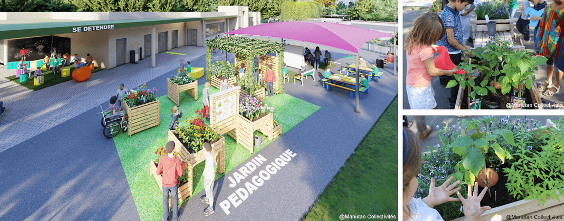 Une cour de récréation en pleine transformation Une cour de récréation en pleine transformation