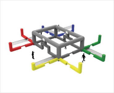 Espace multisports Pitch'One gonflable R9G Espace multisports Pitch'One gonflable R9G