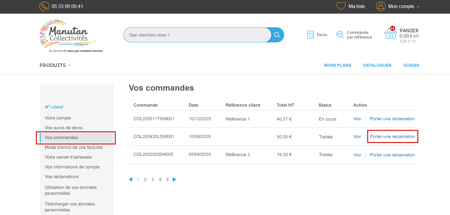 Faites votre réclamation en ligne Faites votre réclamation en ligne