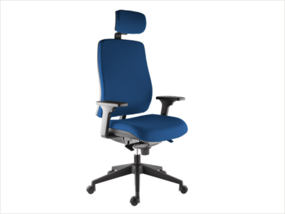 Fauteuil avec têtière et au soutien lombaire renforcé