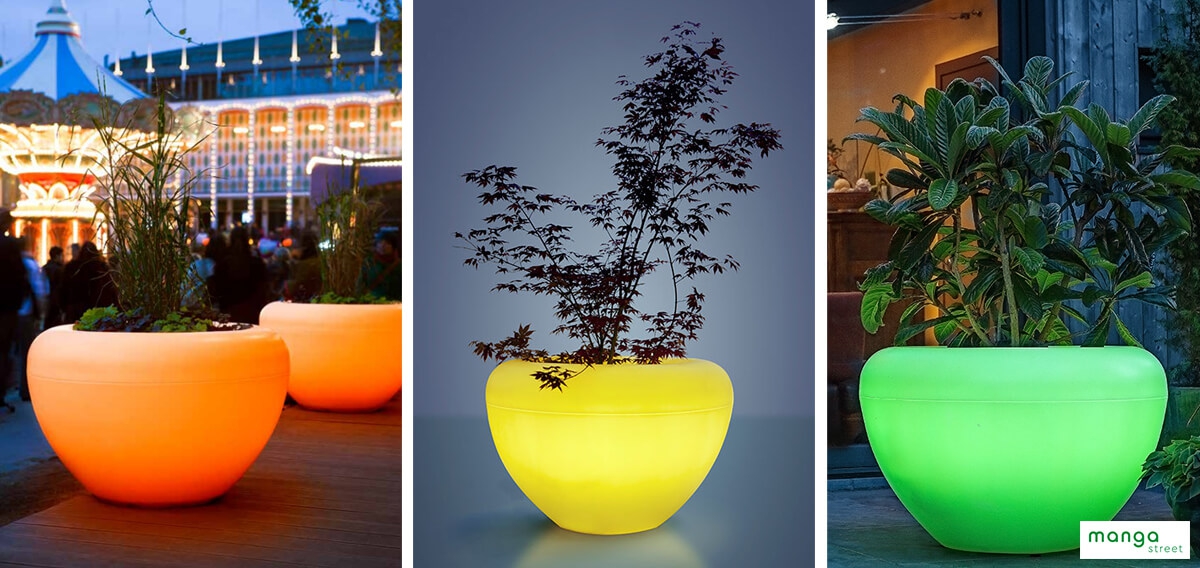 Jardinières lumineuses Scoop Jardinières lumineuses Scoop
